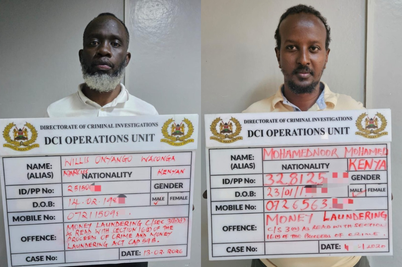 Collage photo of Willis Wasonga and Mohamed Noor